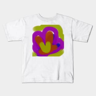 purple yellow red abstract texture background Kids T-Shirt